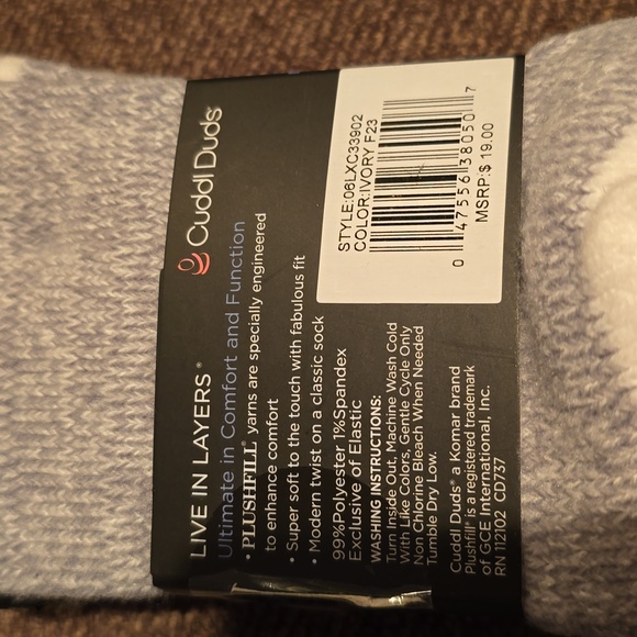CUDDL DUDS BUNDLE OF 4 PAIRS OF CREW SOCKS FITS SHOE SIZE 4-10 - Picture 6 of 13